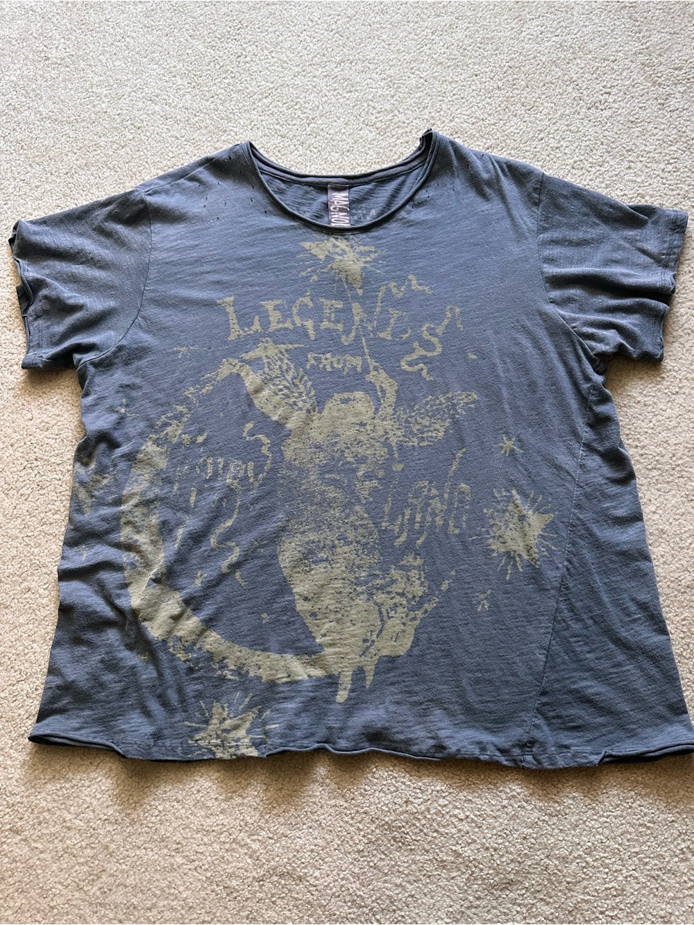 Magnolia Pearl Gray Tee with Gold Celestial Graphic
